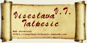 Višeslava Talpešić vizit kartica